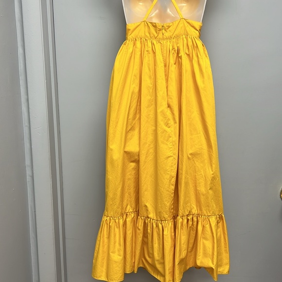 J.Crew Yellow Ruffled Hem Dress Size 10 - Picture 6 of 10